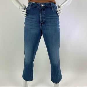 Women’s 14 Petite Mid-Rise LEE Straight-Leg 5 Pocket Jeans